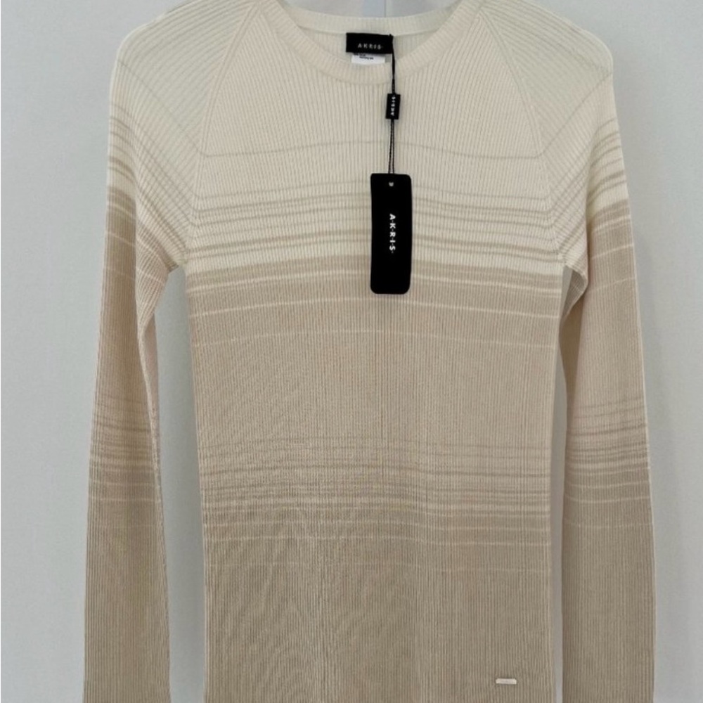 Akris Beige Gradient Ecru Lightweight Cashmere Si… - image 7
